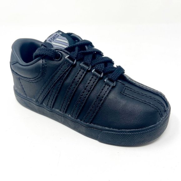 K-Swiss Classic Triple Black Infant Baby Casual Shoes 20144 - Picture 2 of 5